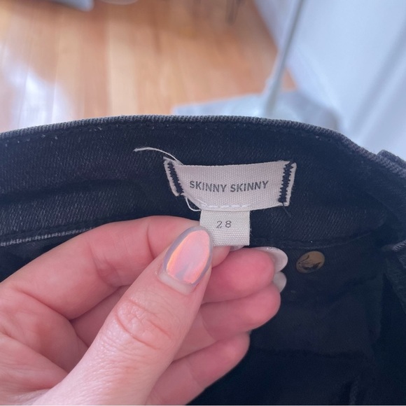 Madewell Washed Black Mid Rise Stretch Denim Skinny Skinny Jeans B1799 EUC Sz 28 - Picture 8 of 11